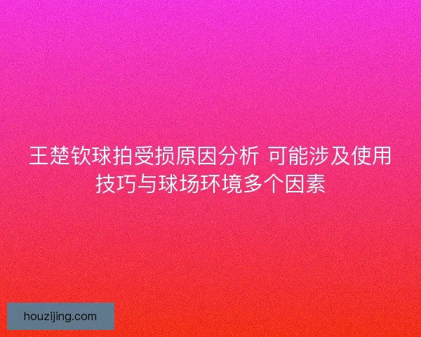 王楚钦球拍受损原因分析 可能涉及使用技巧与球场环境多个因素 王楚钦球拍受损原因分析 可能涉及使用技巧与球场环境多个因素